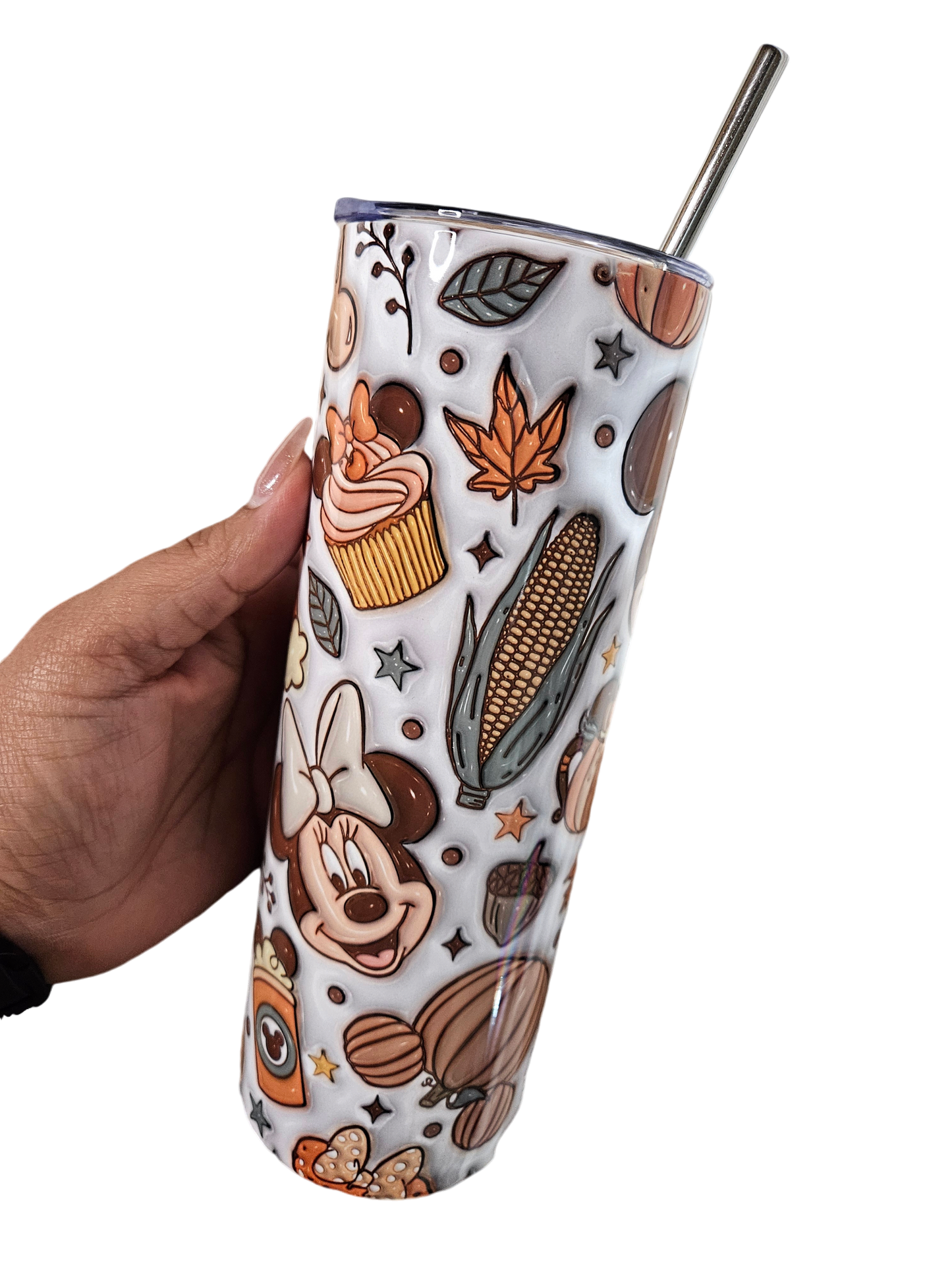 3D Autumn Mouse 20oz Skinny Tumbler