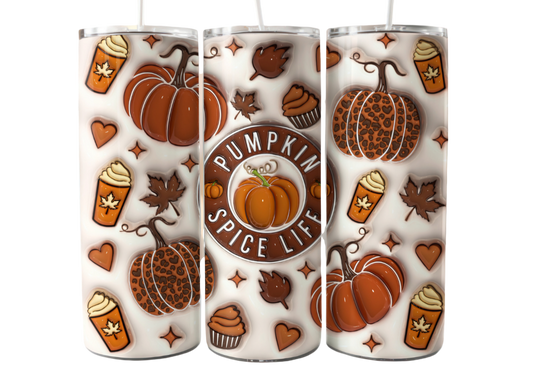 Pumpkin Spice Life 20oz skinny tumbler