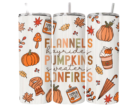 Retro Fall 20oz skinny tumbler