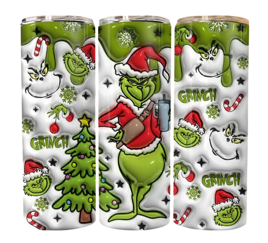 Grinch 3D 20oz Skinny Tumbler