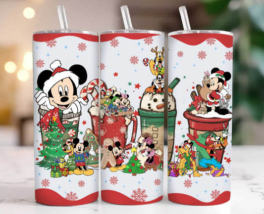 Mickey & Friends Christmas 20oz Skinny Tumbler